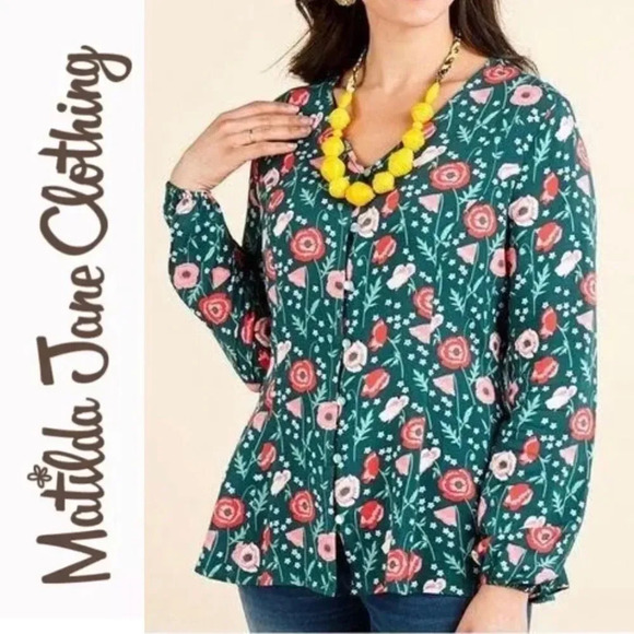 Matilda Jane | Yesteryear Once Upon A Time Poppy Tunic Top Floral - Picture 3 of 8
